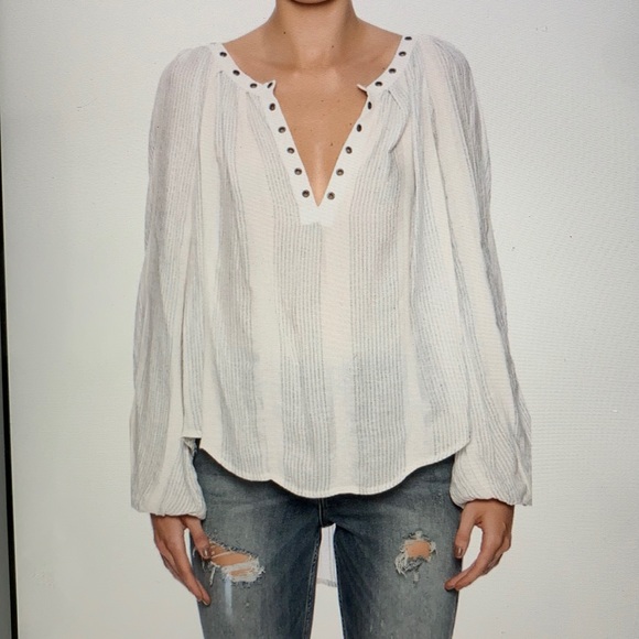 Free People Tops - Free People Ivory Comb Top. Sz: Medium NWT